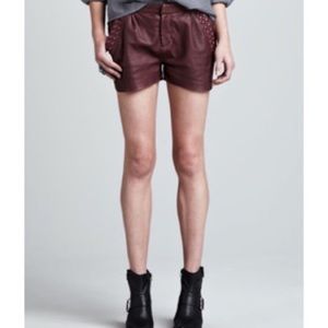 NWOT Maison Scotch Leather Shorts